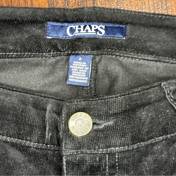 CHAPS Women’s Black Corduroy Pants Straight Fit Mid Rise Size 6 - Picture 6 of 9